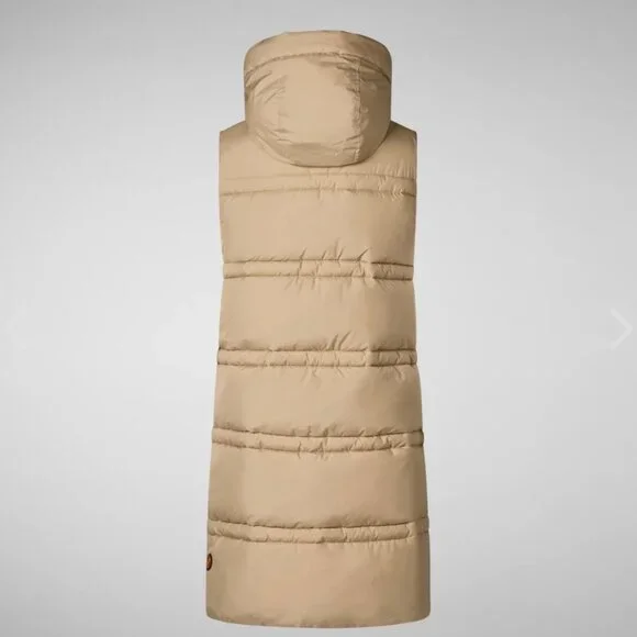Save The Duck Animal Free Hooded Judee Vest in Beige - Picture 2 of 16